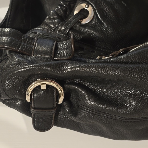 B. Makowsky large black Leather handbag - Picture 6 of 14